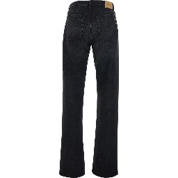 Black Slim Jeans with logo patch on the back in Denim for men