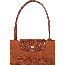 Tote bag Le Pliage Original with Logo Printed in Recycled Canvas Brown Women