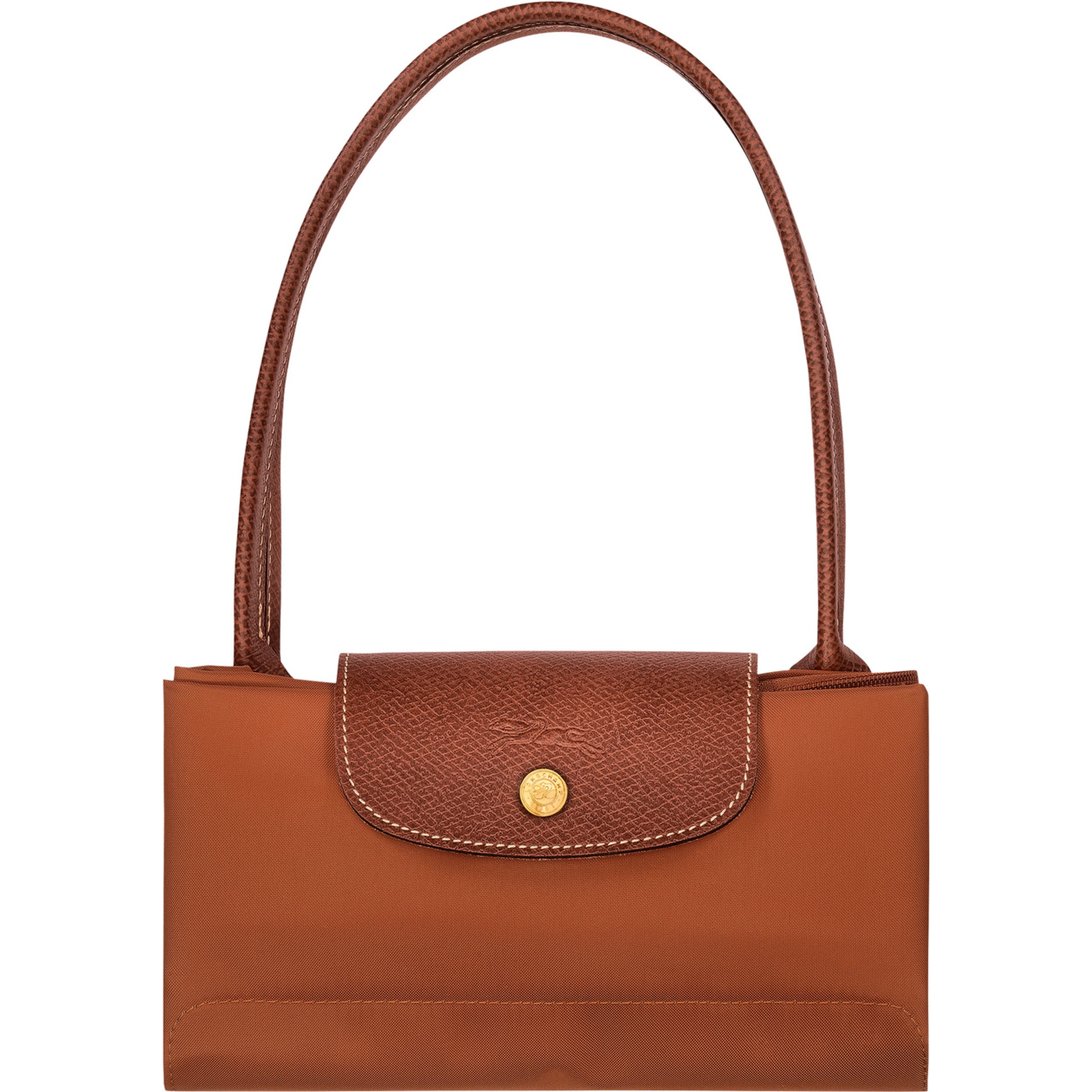 Tote bag Le Pliage Original with Logo Printed in Recycled Canvas Brown Women