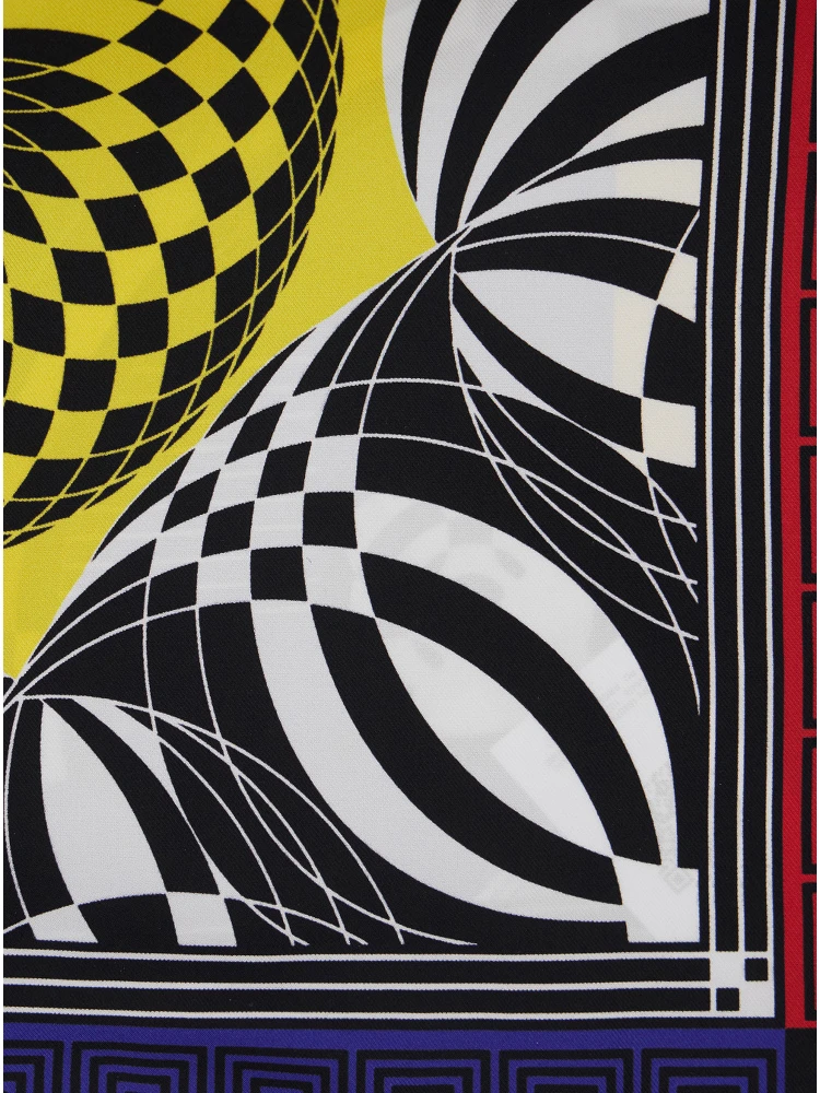Multicolor Square Scarf with All-Over Print in Silk for Women alternative