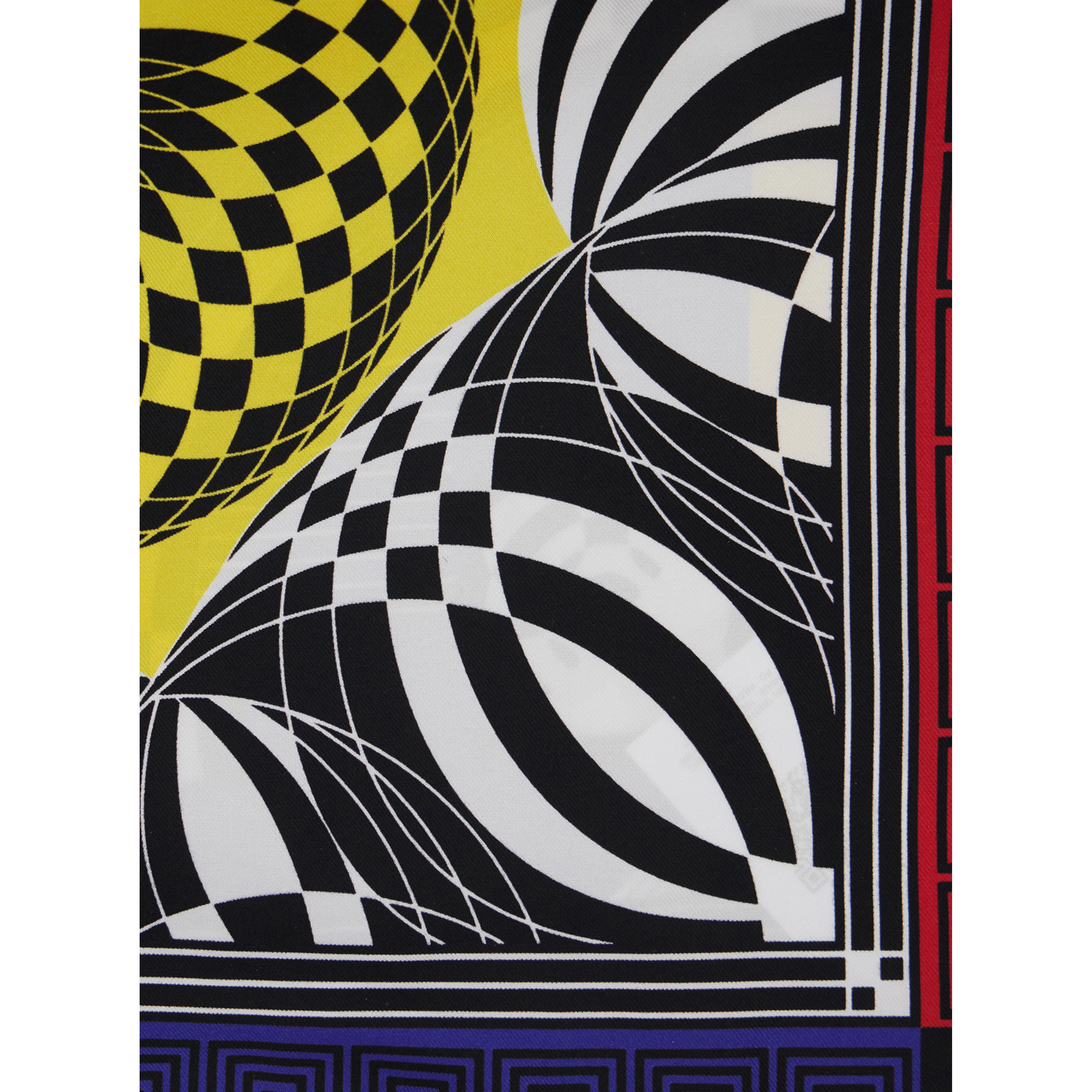 Multicolor Square Scarf with All-Over Print in Silk for Women