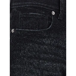 Black Slim Jeans with logo patch on the back in Denim for men
