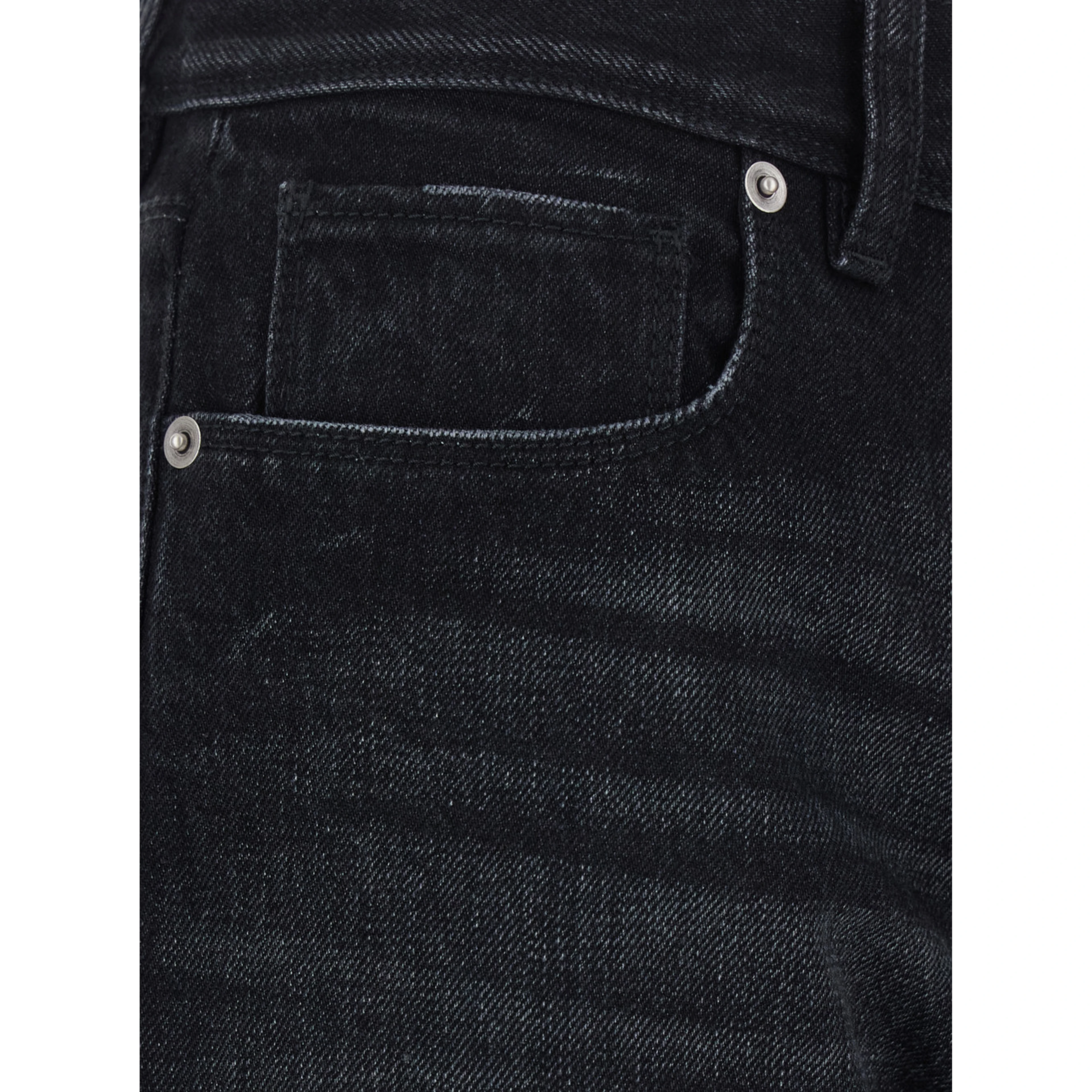 Black Slim Jeans with logo patch on the back in Denim for men