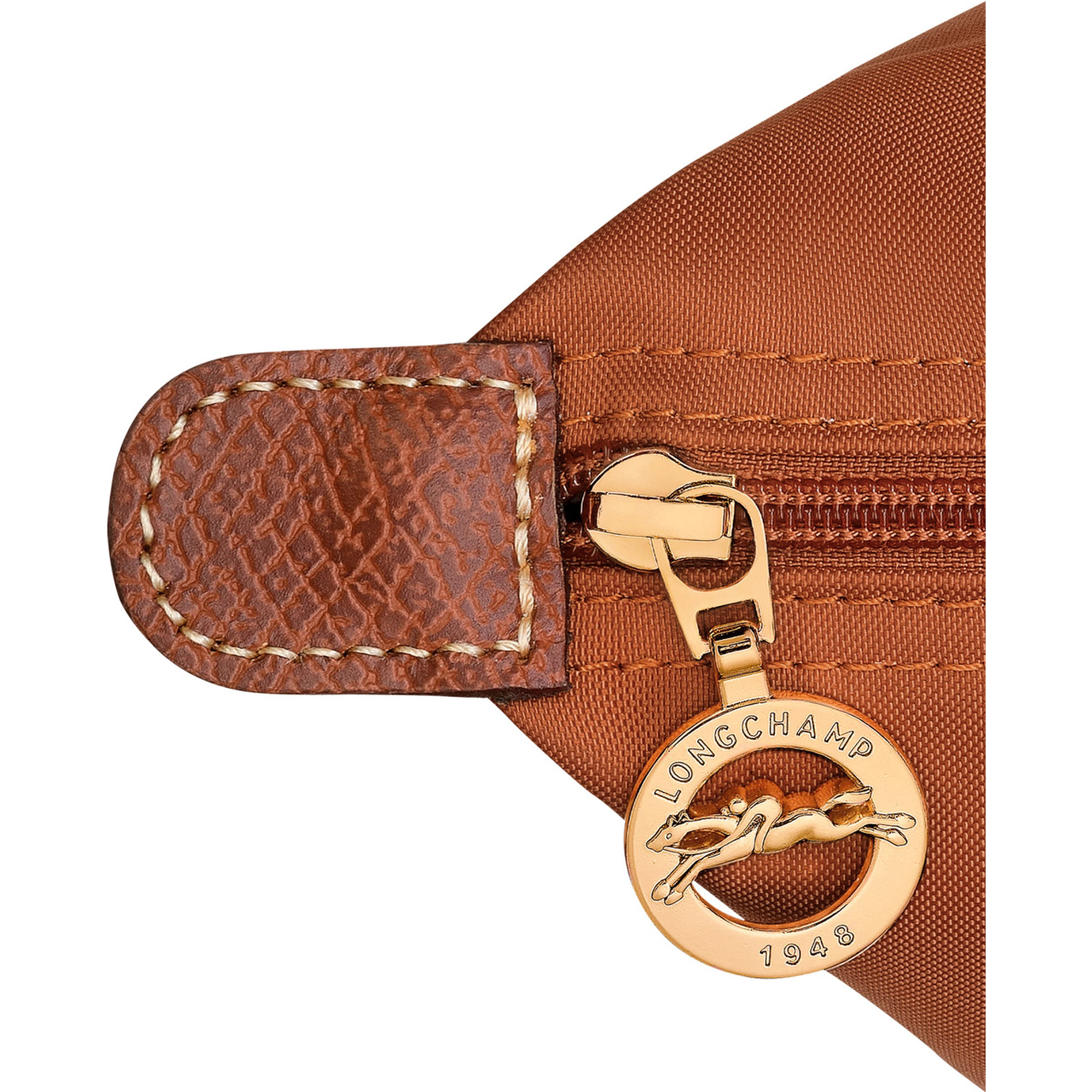 Tote bag Le Pliage Original with Logo Printed in Recycled Canvas Brown Women