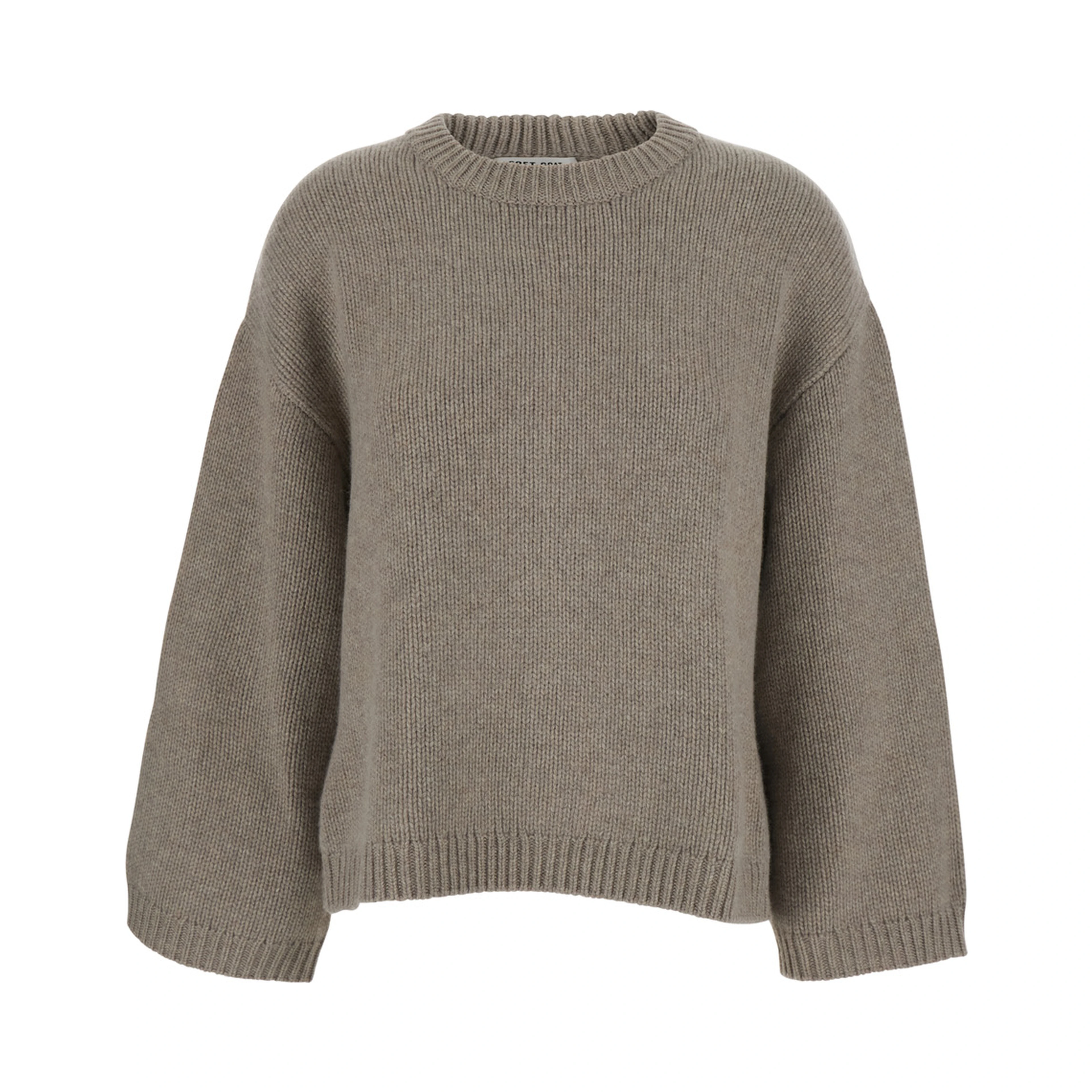 Sweater CHUNCKY CREWNECK with round neck and long sleeves in gray unisex