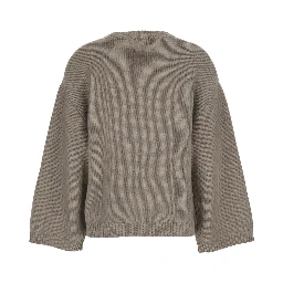 Sweater CHUNCKY CREWNECK with round neck and long sleeves in gray unisex