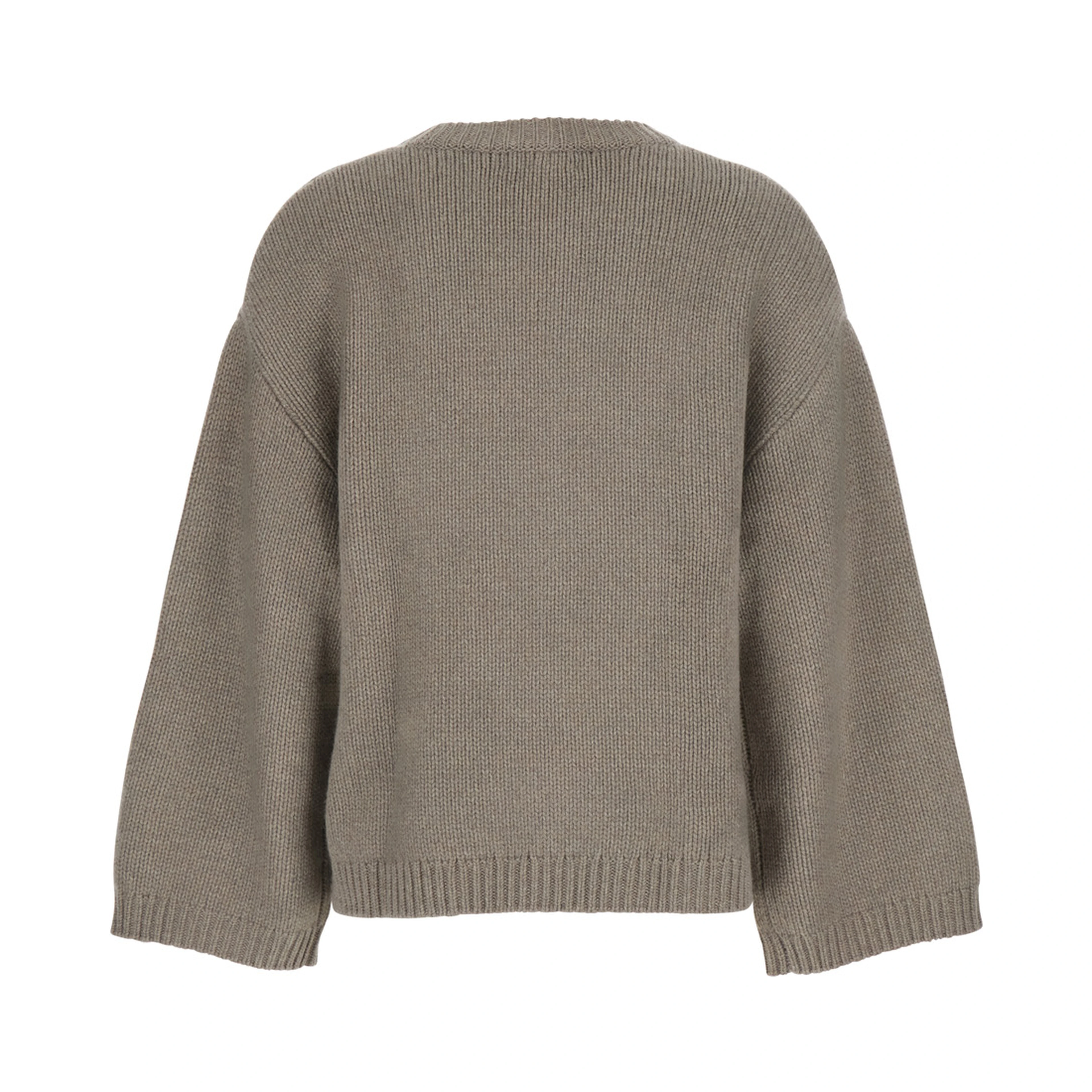 Sweater CHUNCKY CREWNECK with round neck and long sleeves in gray unisex