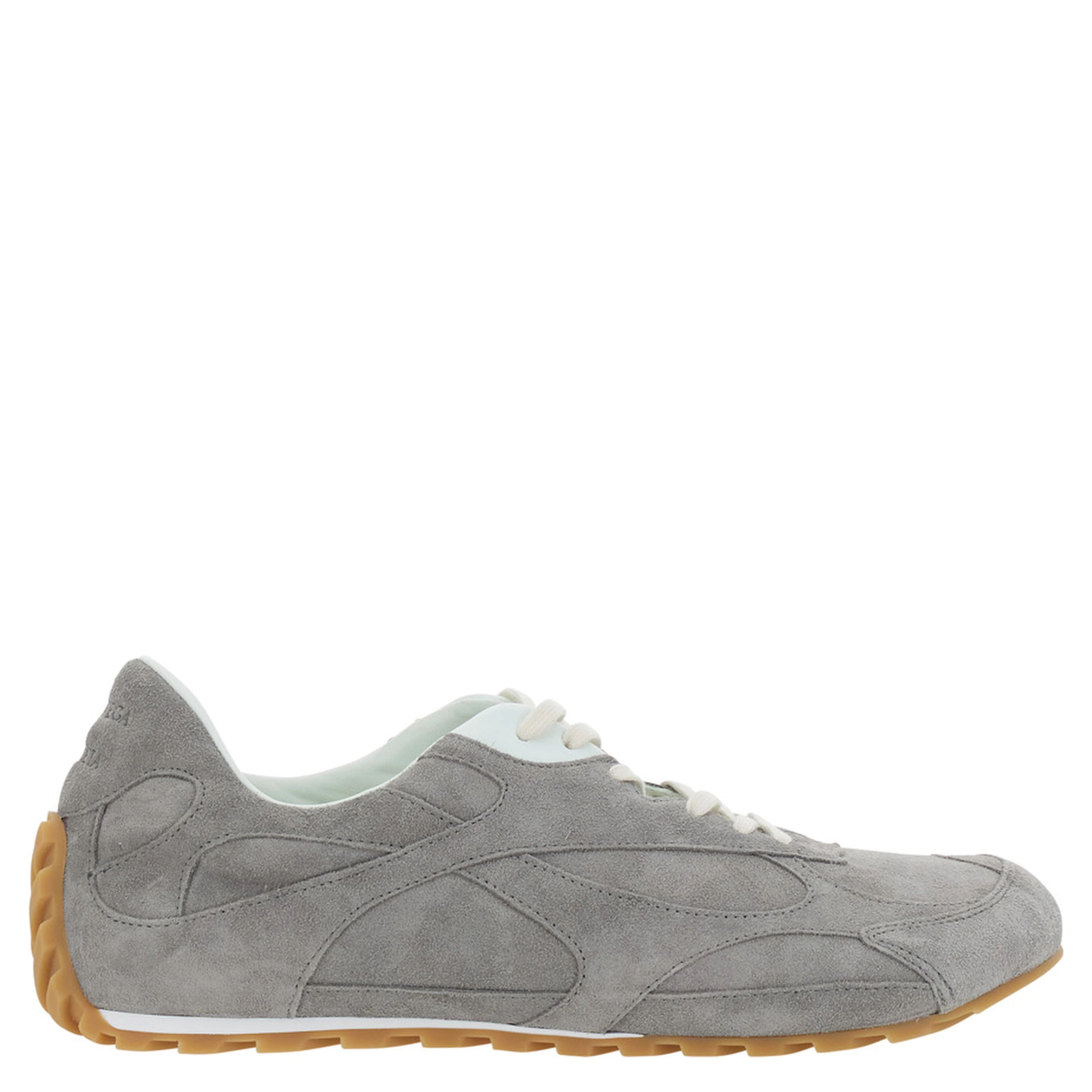 Orbit Flash Gray Low Top Sneakers with Rubber Sole and Logo Patch on the Tongue in Suede for Men