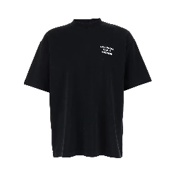 T-Shirt Not from Paris Madame with Contrast Print in Black Cotton Men