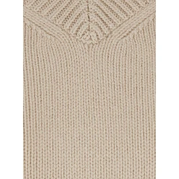Chunky V Neck Pull Sweater with V-neck and long sleeves in cashmere Red Woman