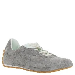 Orbit Flash Gray Low Top Sneakers with Rubber Sole and Logo Patch on the Tongue in Suede for Men