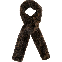 Scarf Kai with Leopard Motif in Ecoleather Brown Woman
