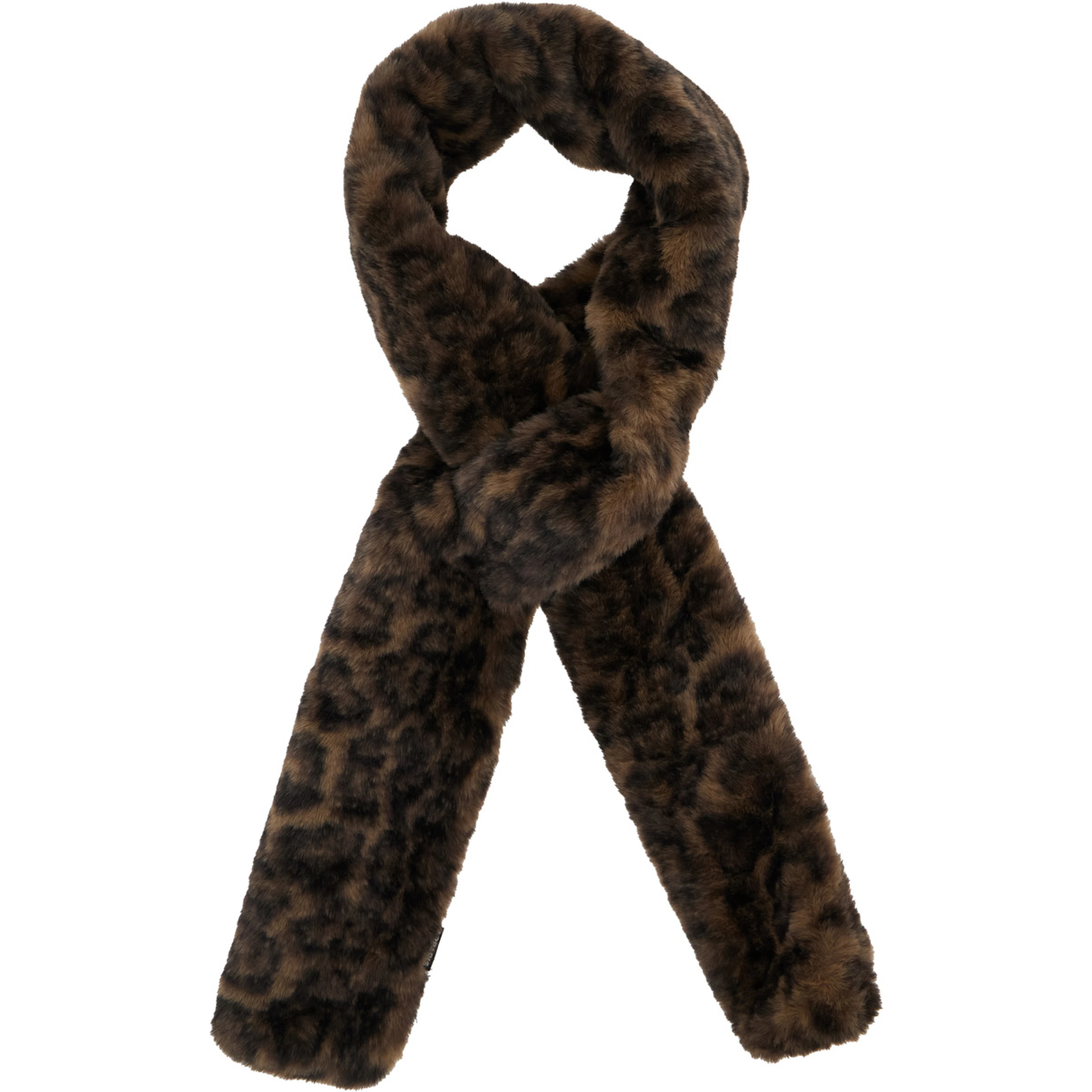 Scarf Kai with Leopard Motif in Ecoleather Brown Woman