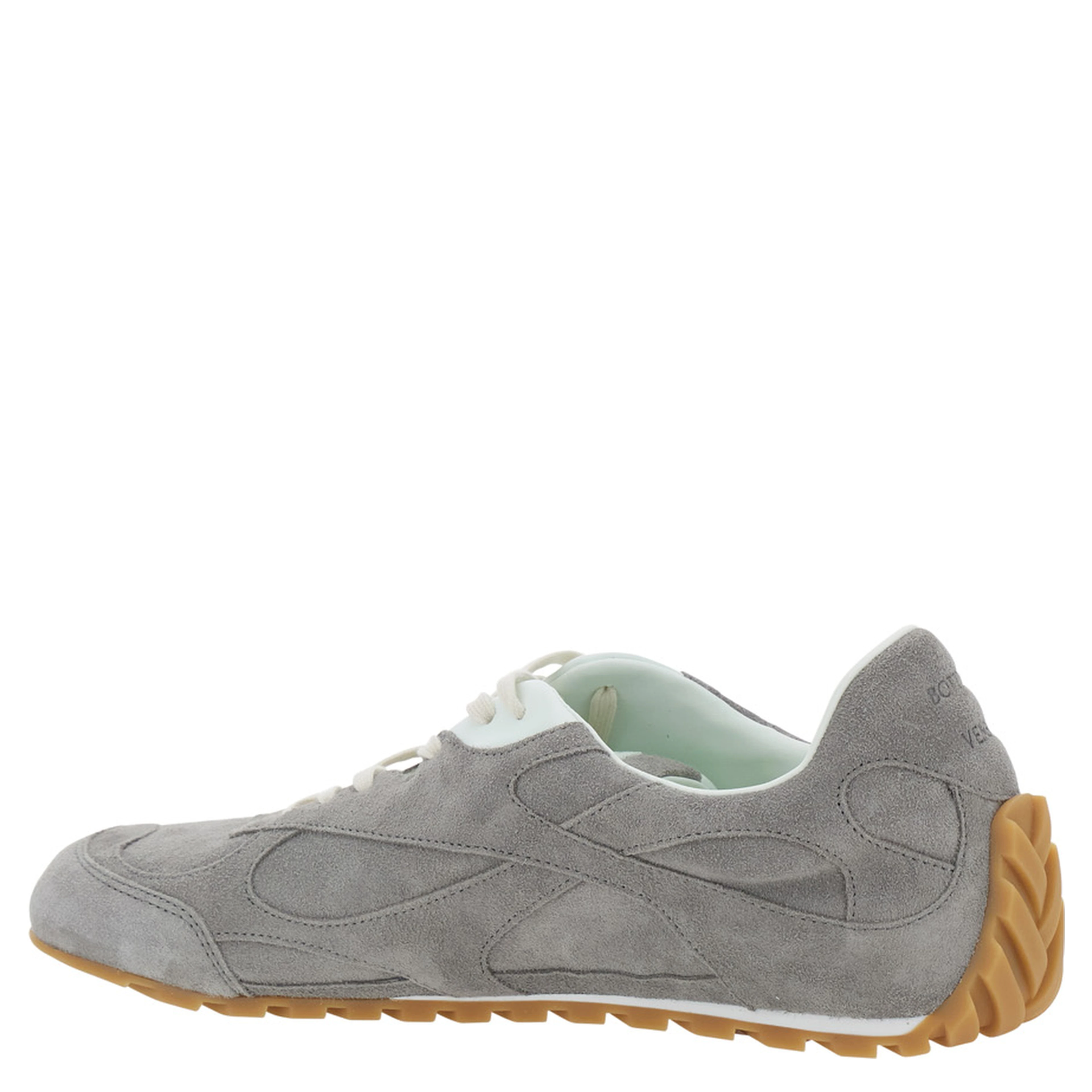 Orbit Flash Gray Low Top Sneakers with Rubber Sole and Logo Patch on the Tongue in Suede for Men