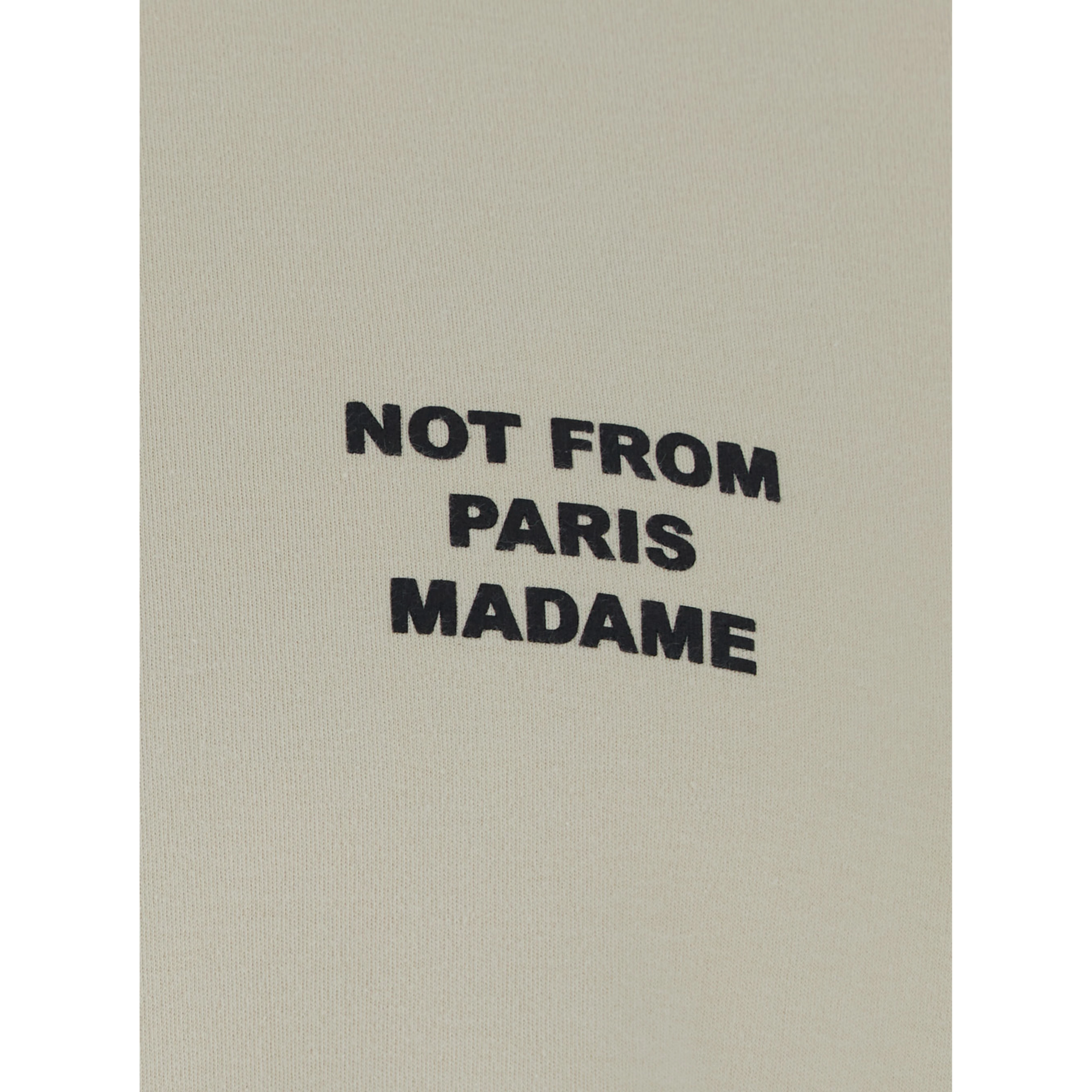 T-Shirt Le T-Shirt Slogan Crew Neck with Slogan Print on Front and Back in Beige Cotton for Men