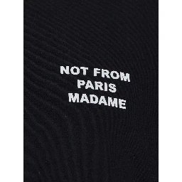 T-Shirt Not from Paris Madame with Contrast Print in Black Cotton Men