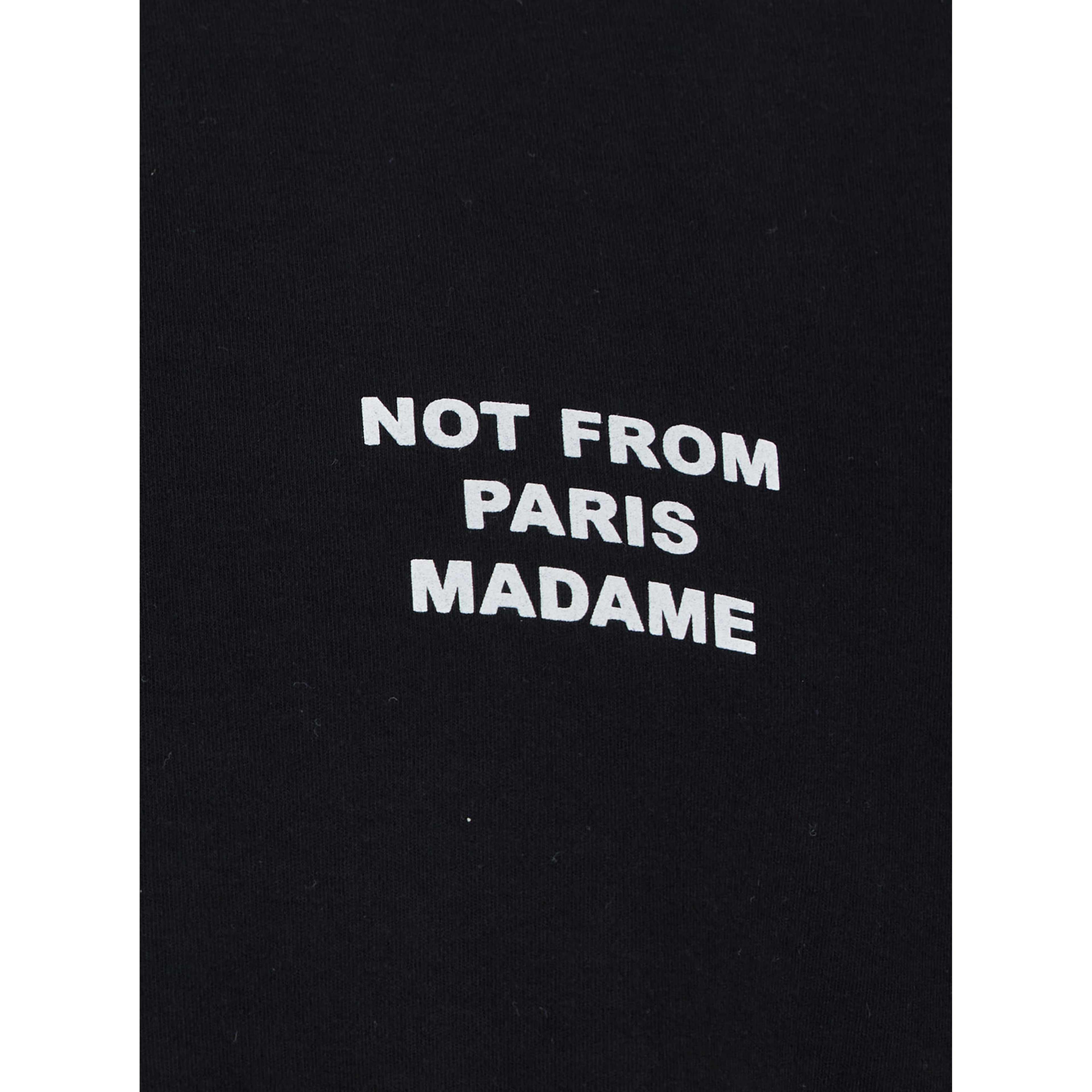 T-Shirt Not from Paris Madame with Contrast Print in Black Cotton Men