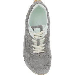 Orbit Flash Gray Low Top Sneakers with Rubber Sole and Logo Patch on the Tongue in Suede for Men