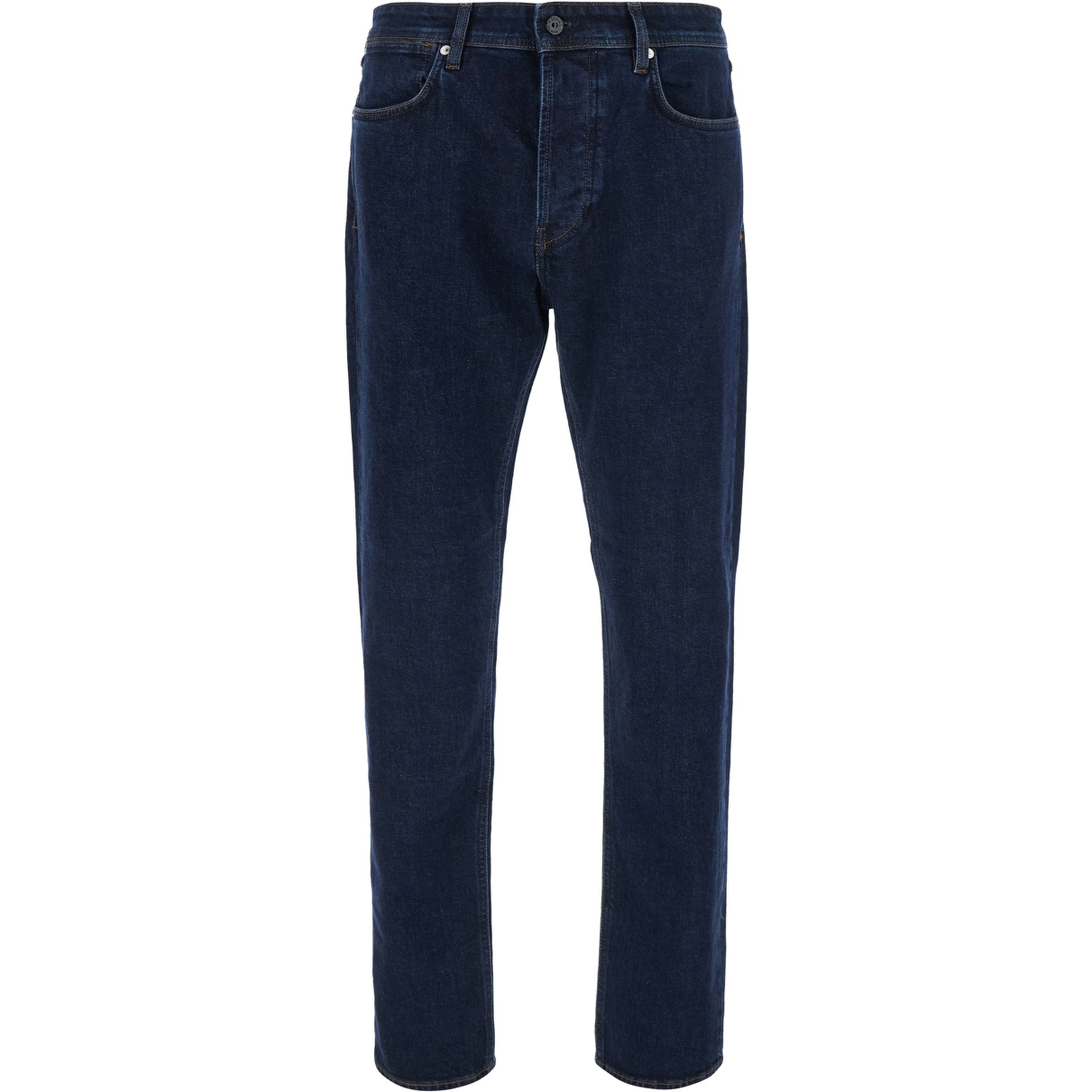 blue Slim jeans with logo patch on the back in denim for men