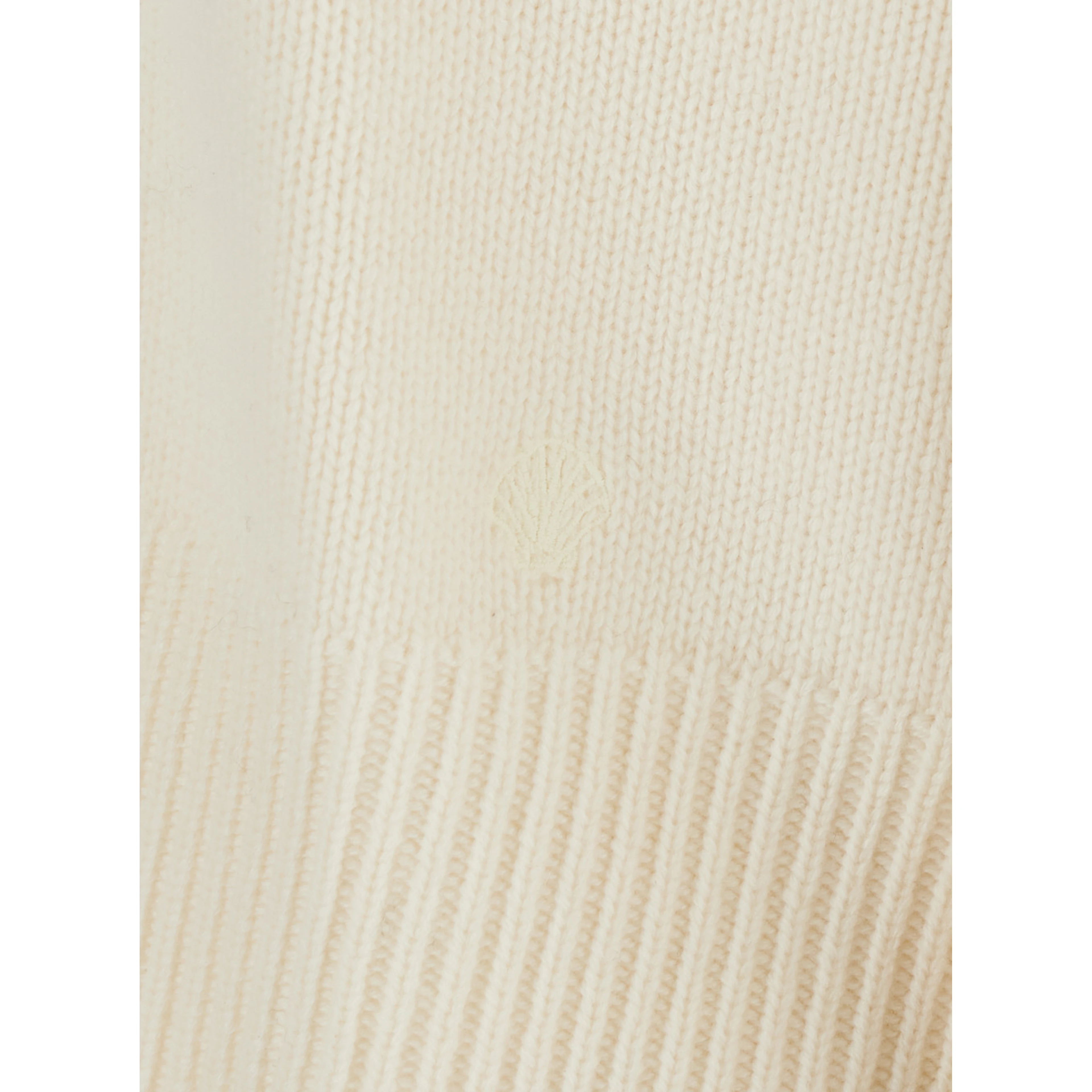 white Sweater with tone-on-tone mini logo in wool and cashmere for women