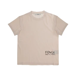 Peony Pink Jersey T-shirt with Logo and Short Sleeves for Girl