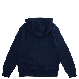 Blue Hoodie with Fixed Hood and Polo Bear Print on the Front in Cotton Blend Boy