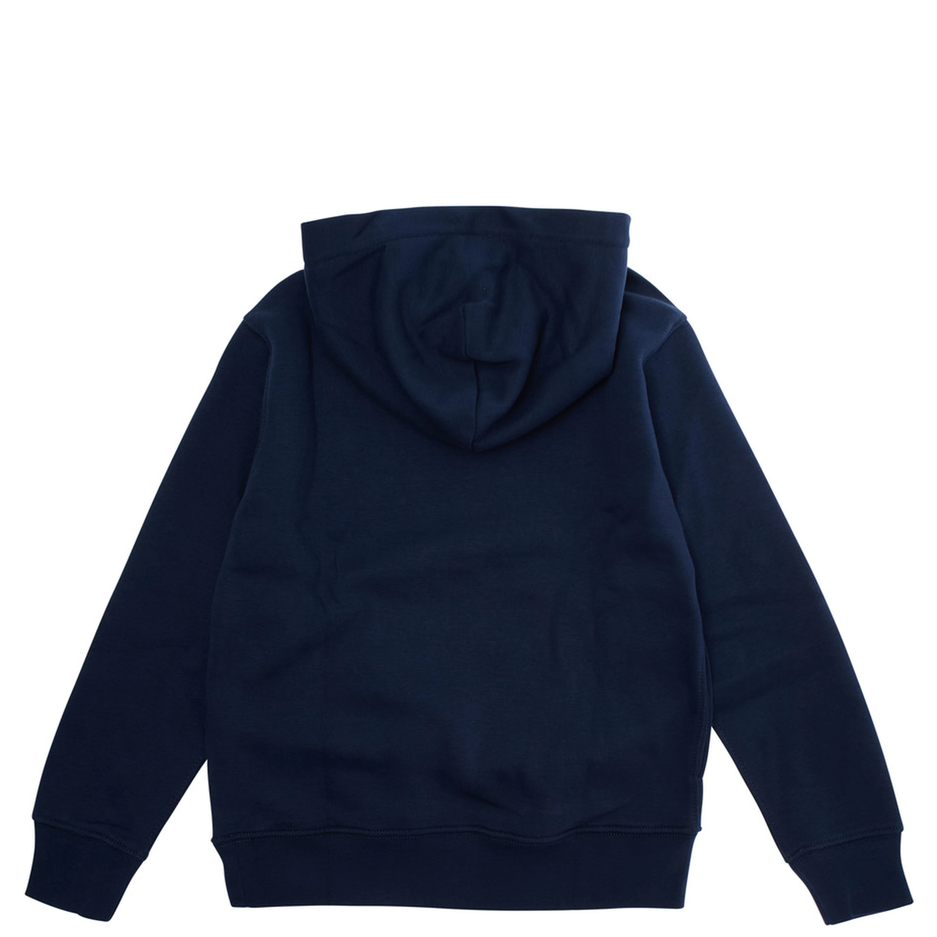 Blue Hoodie with Fixed Hood and Polo Bear Print on the Front in Cotton Blend Boy