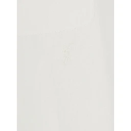 White shirt with pointed collar and tone-on-tone logo in cotton men