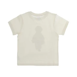 Beige T-shirt with Polo Shirt Bear print on the front in cotton for Boy