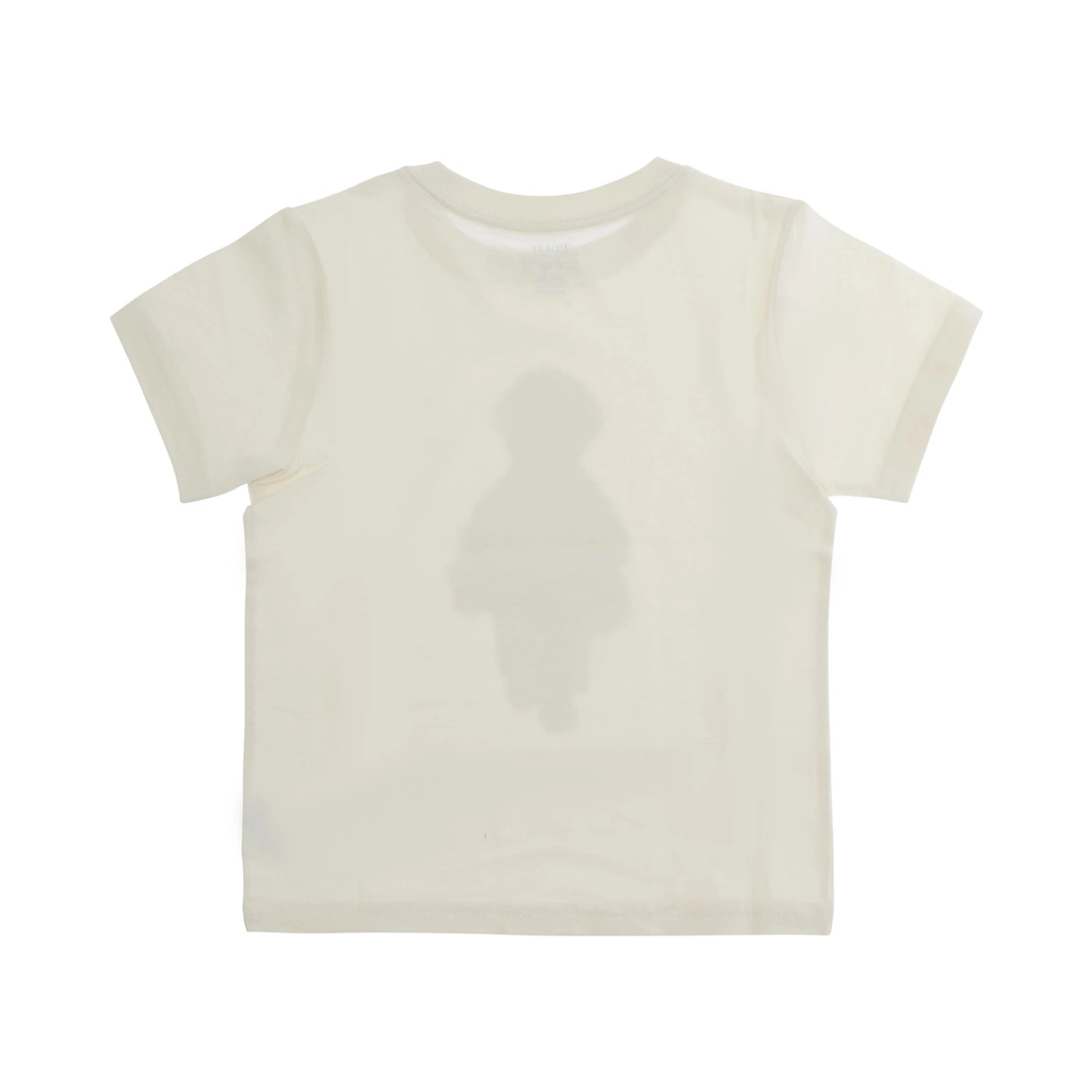 Beige T-shirt with Polo Shirt Bear print on the front in cotton for Boy