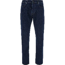 blue Slim jeans with logo patch on the back in denim for men