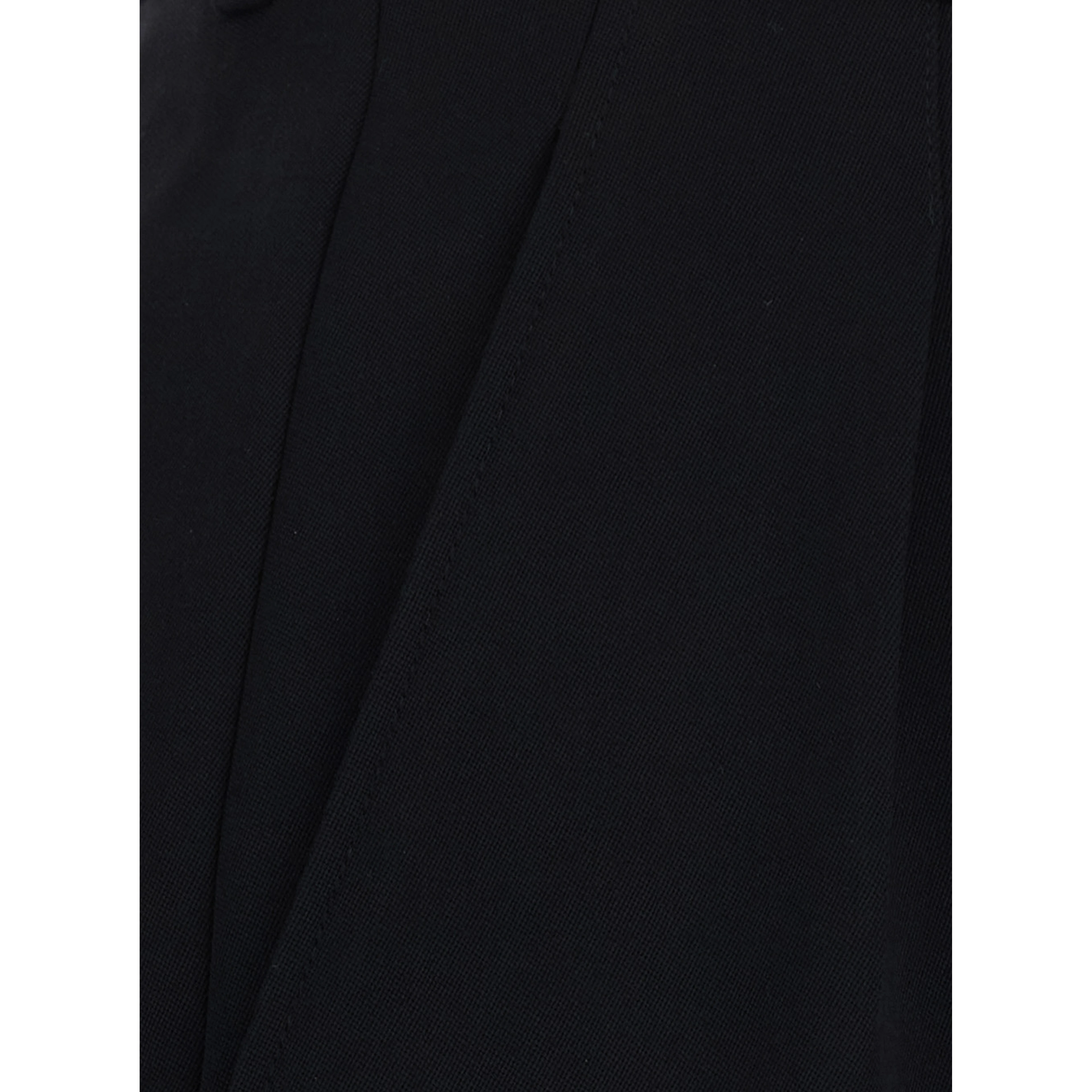 Black Bermuda with Belt Loops and two welt pockets on the back in wool for women
