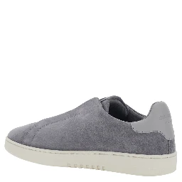 Dice Gray Laceless Sneakers with Logo Lettering on the Side and Heel in Suede for Men