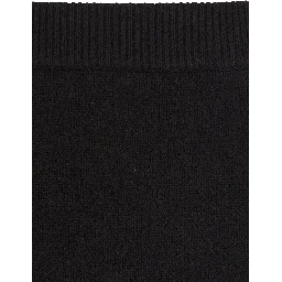 Clare Brown Skirt with ribbed waist in cashmere for women