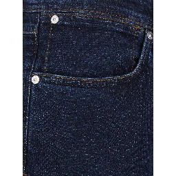 blue Slim jeans with logo patch on the back in denim for men