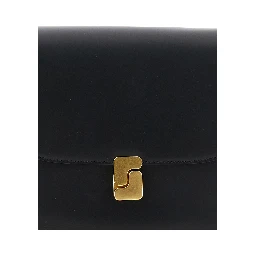 Crossbody bag BELLISSIMA MAXI in leather and black for women