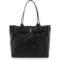 grain leather medium tote