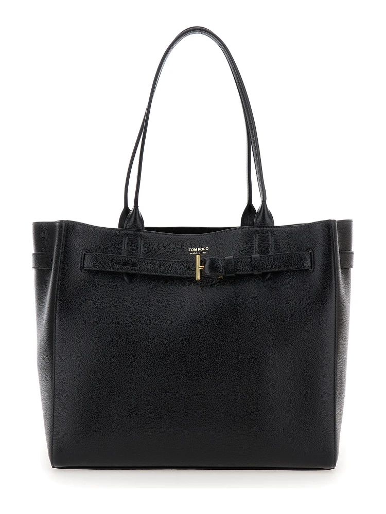 grain leather medium tote
