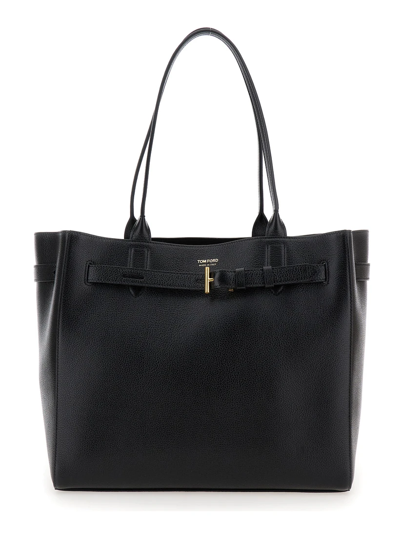 grain leather medium tote