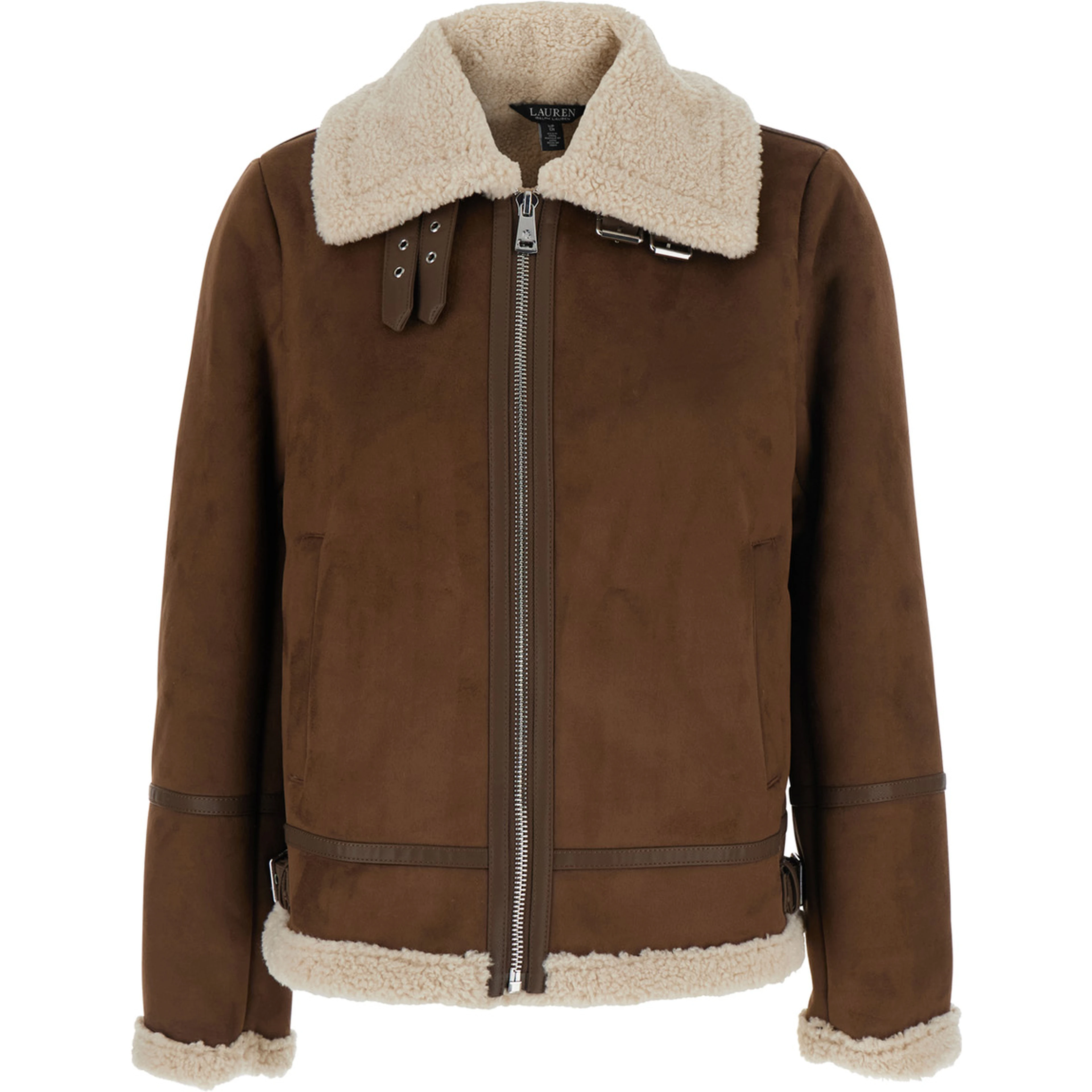 Jacket FX SH SB 24" with collar and long sleeves in Tech Fabric brown unisex