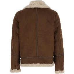 Jacket FX SH SB 24" with collar and long sleeves in Tech Fabric brown unisex