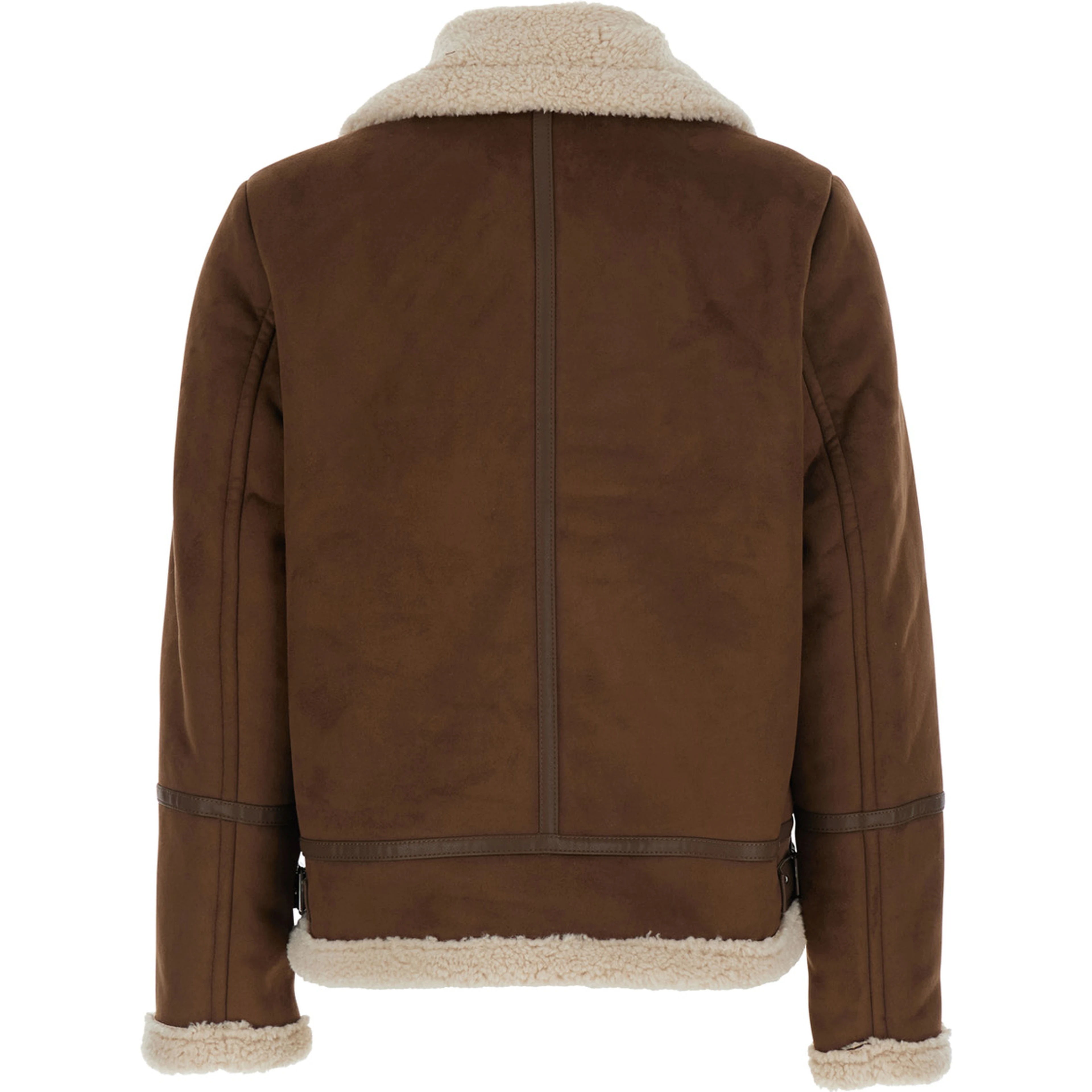 Jacket FX SH SB 24" with collar and long sleeves in Tech Fabric brown unisex