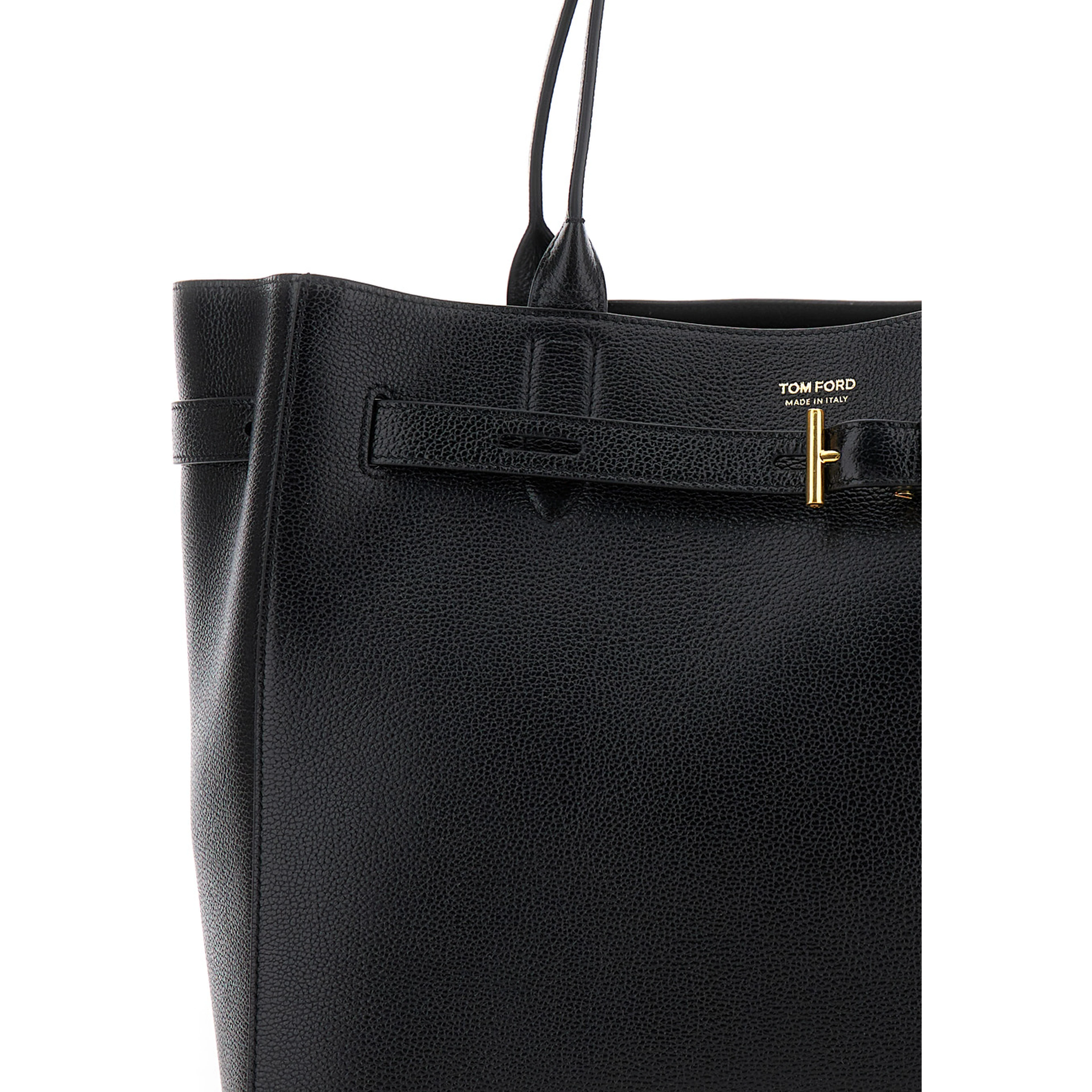 grain leather medium tote