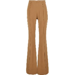 MAE Brown Pants with flared cut in fabric for women