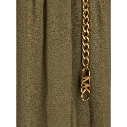 Green Long Dress with Long Sleeves and Ruches Details in Viscose for Women