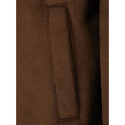 Jacket FX SH SB 24" with collar and long sleeves in Tech Fabric brown unisex