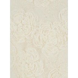 White Mini Dress with Long Flared Sleeves and All-Over Floral Embroidery in Tech Fabric for Women