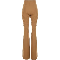 MAE Brown Pants with flared cut in fabric for women