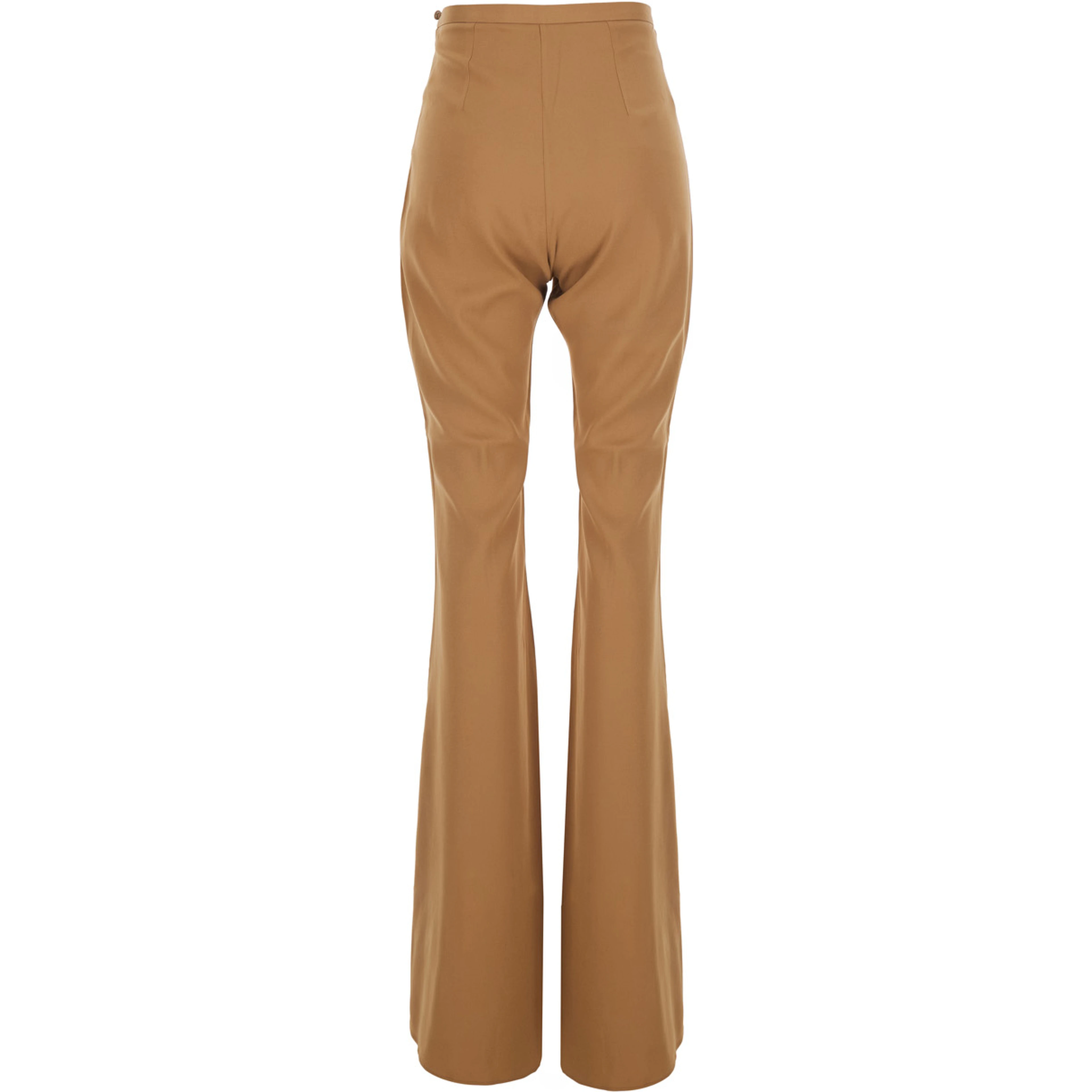 MAE Brown Pants with flared cut in fabric for women