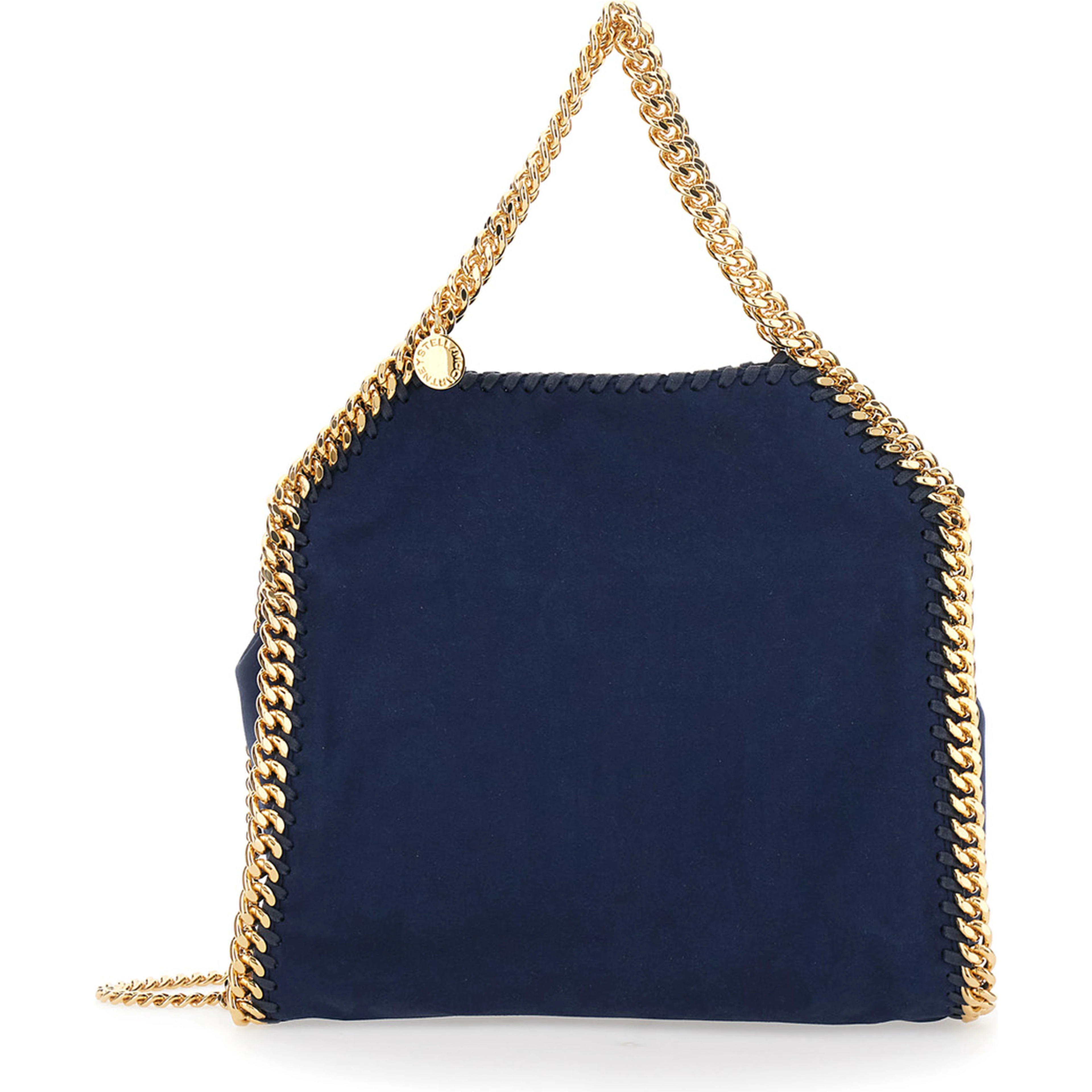 Falabella Mini Blue Handbag with Chain Handle and Strap in Eco Leather for Women